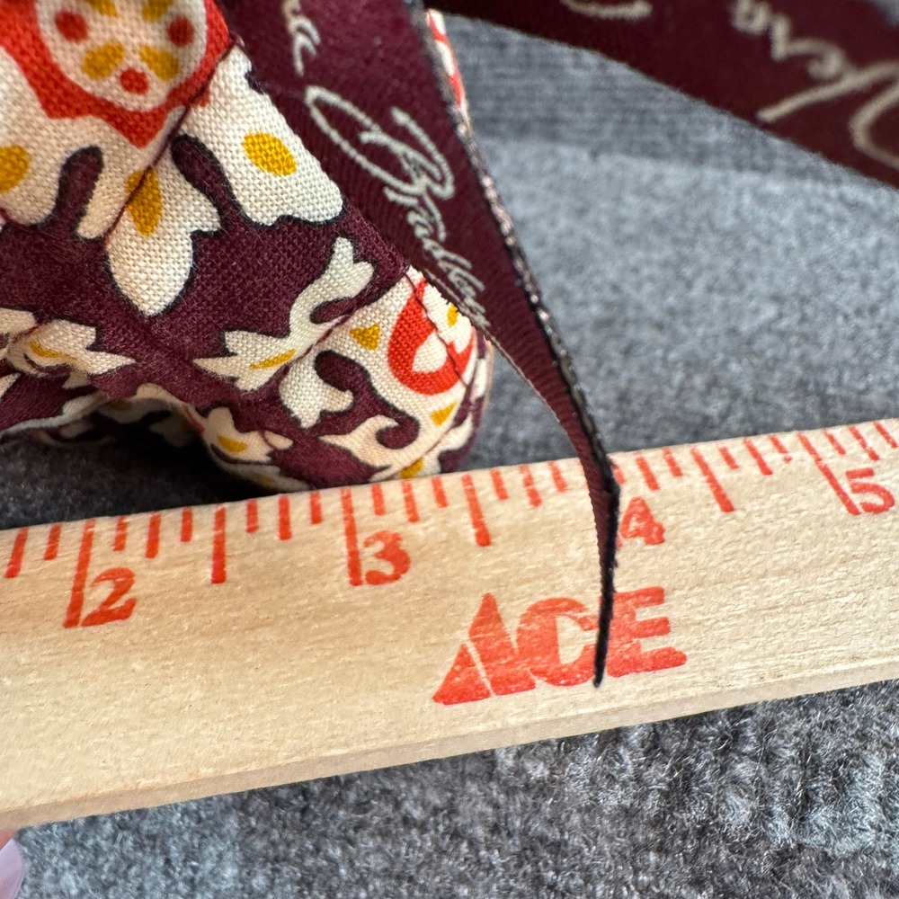 Vera Bradley Quilted Handbag Burgundy Floral Tapestry Zip Satchel Pockets - Picture 8 of 11